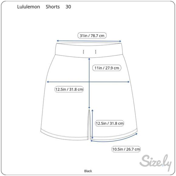 Lululemon Black Char01 Floral Trim Black Shorts Men’s 30 Read - Picture 13 of 13